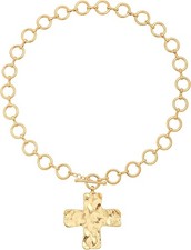 Pearl 18K Gold Plated Moon Star Lion Evil Eye Love Heart Cross Pendant Nec