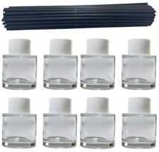 8PCS Reed Diffuser Bottles Empty, 40Pcs Reed Diffuser Stick  Aromatherapy