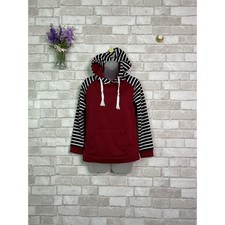 Maroon Striped Hoodie Sweater