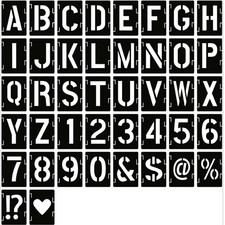 2/3/4/5inch Letter Stencils Alphabet Numbers Templates DIY craft UK