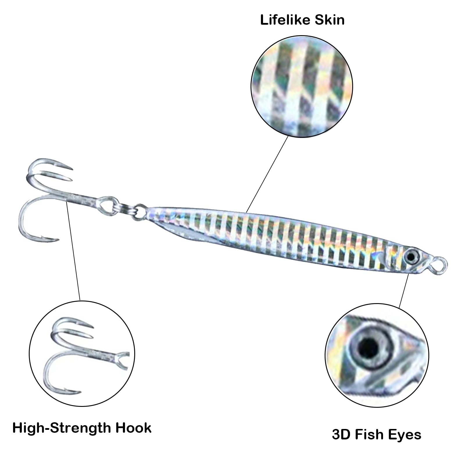 Saltwater Fishing Lures Jigs Spoons for Striped bass Pompano, Spanish Mackerel - Image 3