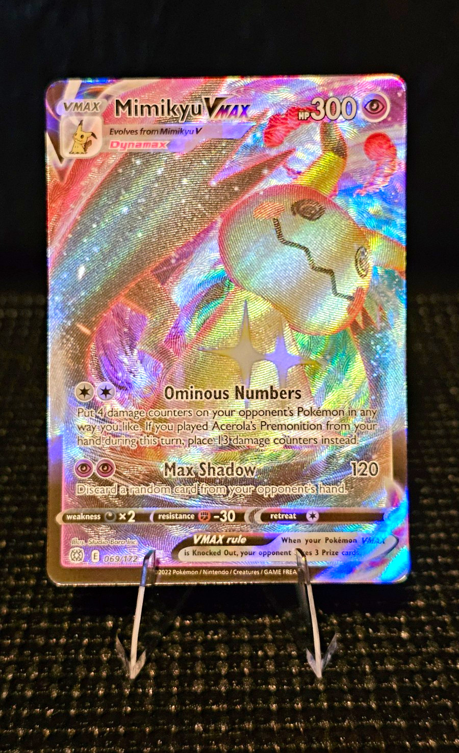 The Pokémon Company Mimikyu VMAX Ultra Rare Holo SWSH09 069/172 300HP EN