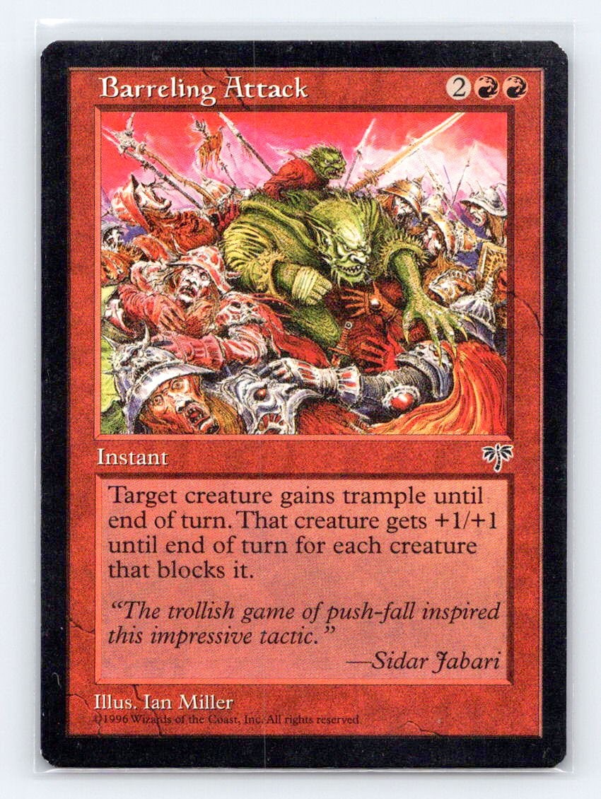 Barreling Attack Rare Mirage Magic: The Gathering Near Mint