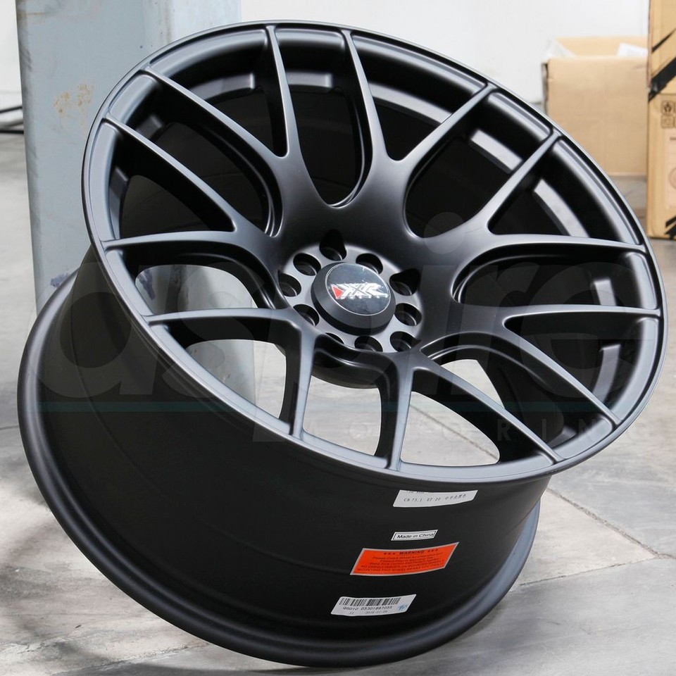 18x7.5/18x8.75 Flat Black Wheels XXR 530 5x100/5x114.3 38/33 (Set of 4 ...