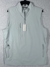 NEW Daniel Cremieux Signature Collection Men’s Gray 1/4 Zip Vest Medium Golf