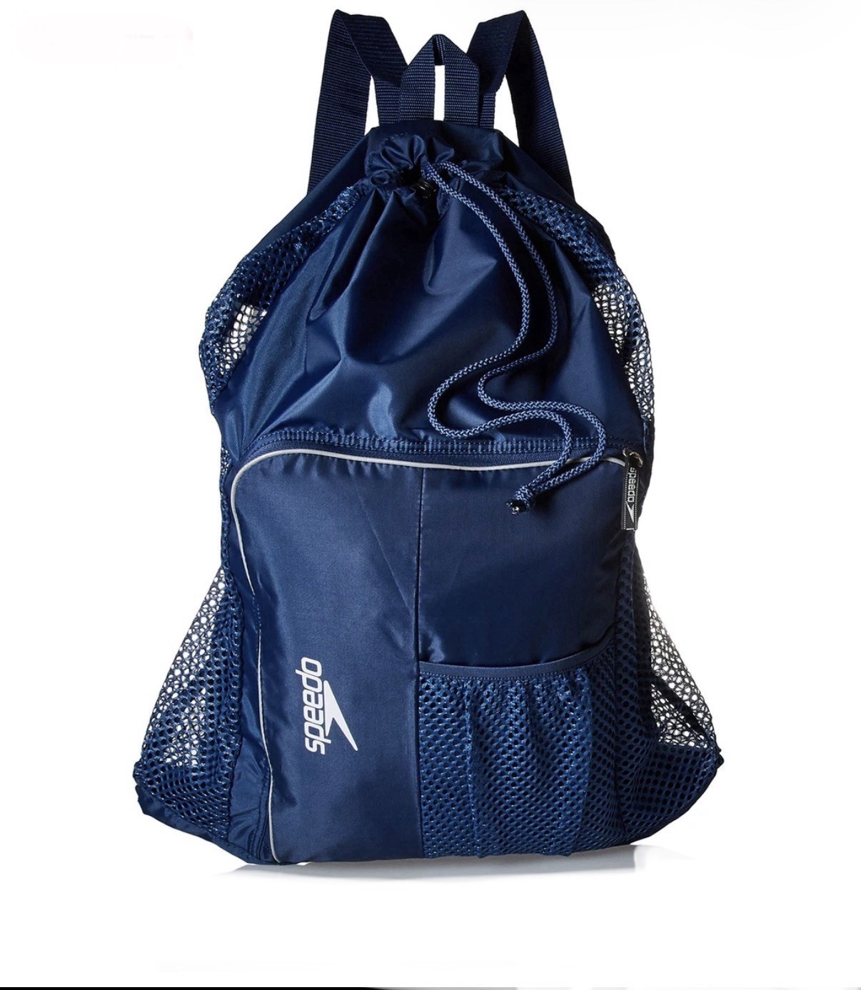 Speedo Insignia Blue Mesh Equipment Bag With Backpack Straps For Swim Gear