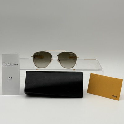 #ad Fendi Sun Gold Sunglasses with Black Fendi Case FS5217L 717 NEW $102.00