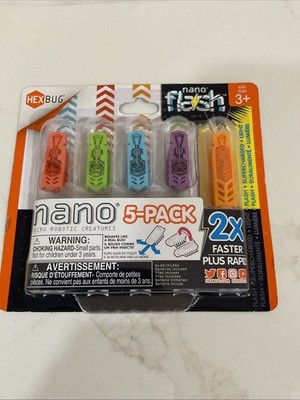 HEXBUG Nano 5-Pack with Flash Bug - Age 3+ NEW Flash Supercharged Light