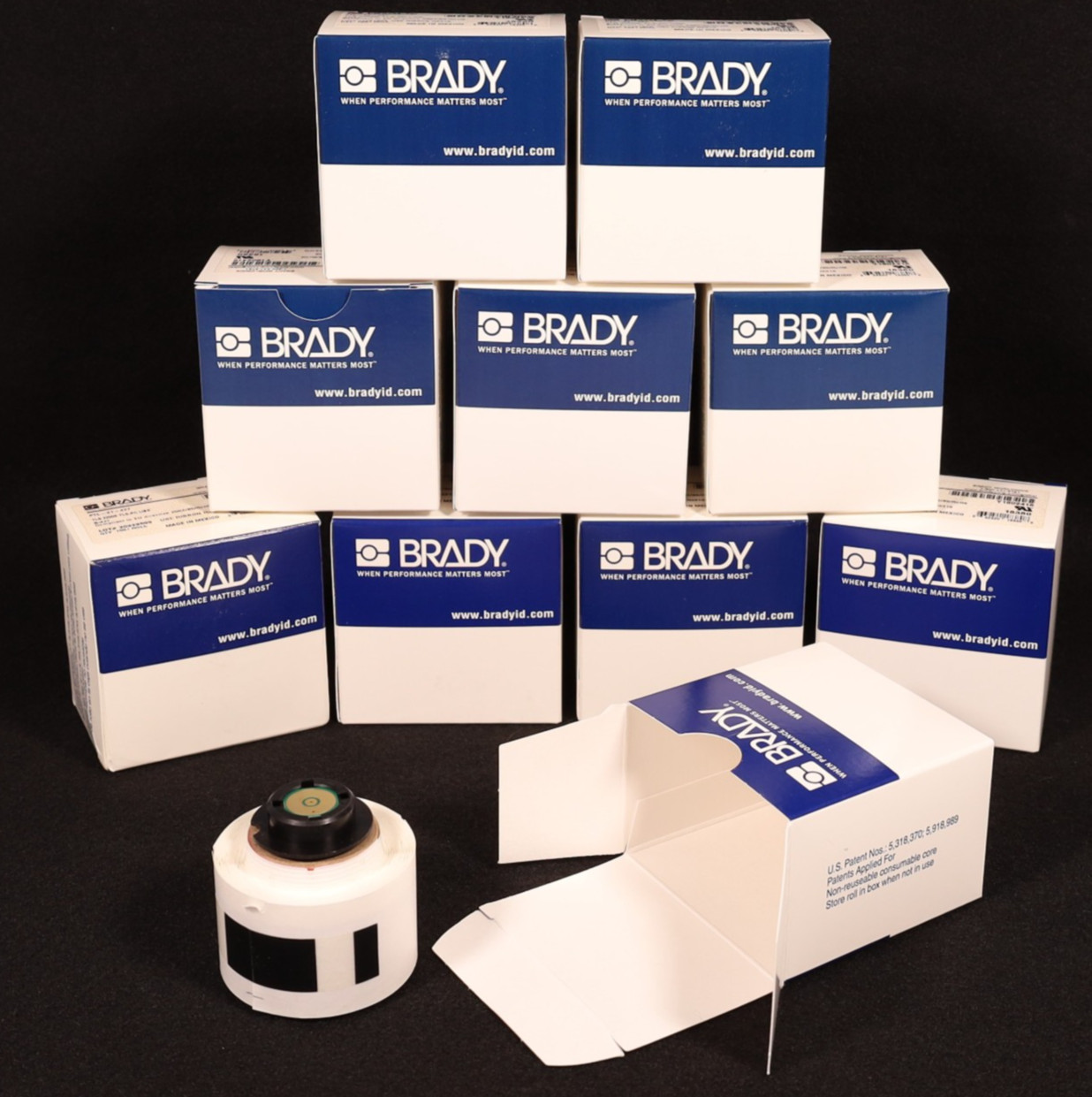 (Lot of 10) Brady PTL-21-427 Panel ID Wire & Cable Marking Tape 1" for TLS 2200