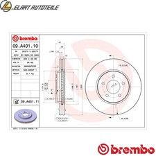 2x BREMSSCHEIBE 09.A401.11 FÜR FORD USA ESCAPE MAZDA TRIBUTE T25HDEX 2.5L 4cyl