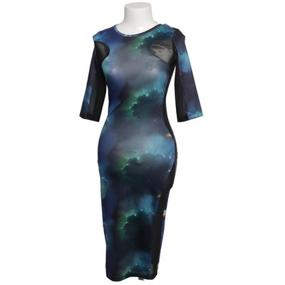 Forever Unique, Kleid, Größe: 34, Stellar, Blau/Grün/Mehrfarbig #zqC