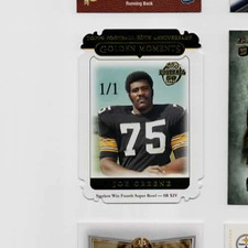Joe Greene 2005 Topps 50th Anniversary Golden Moments Die-Cut #329  #'d 1 of 1