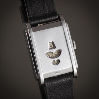 ⌚VTG 1930'S ADOLF SCHILD JUMP HOUR ART DECO SWISS MENS TANK WATCH AS 340 BANNER