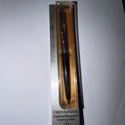 Vintage Paper Mate Vintage Doppelherz Profil Kugelschreiber - schlanker Griff - schwarz - USA verpackt