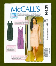 Learn to Sew Sleeveless Dress Sewing Pattern ~ EASY (Sizes 18W-24W) McCalls 7944