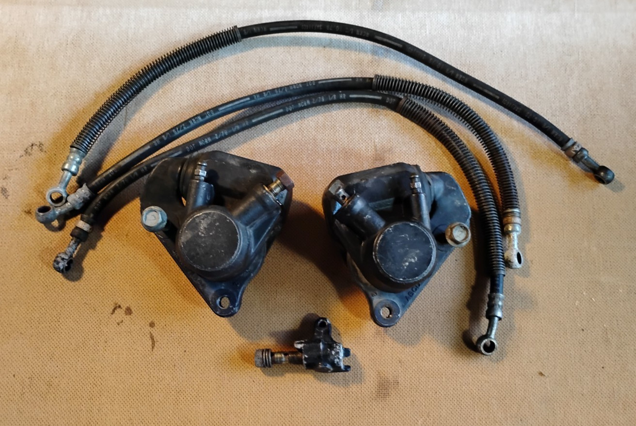 Suzuki GS1000 GS750 1977-79 Left & Right Front Brake Caliper Set w hoses