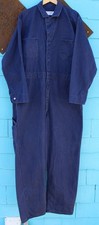 Red Kap Thick 100 Cotton Canvas Heavy-Duty Navy Blue Metal Snap Coveralls 48-RG