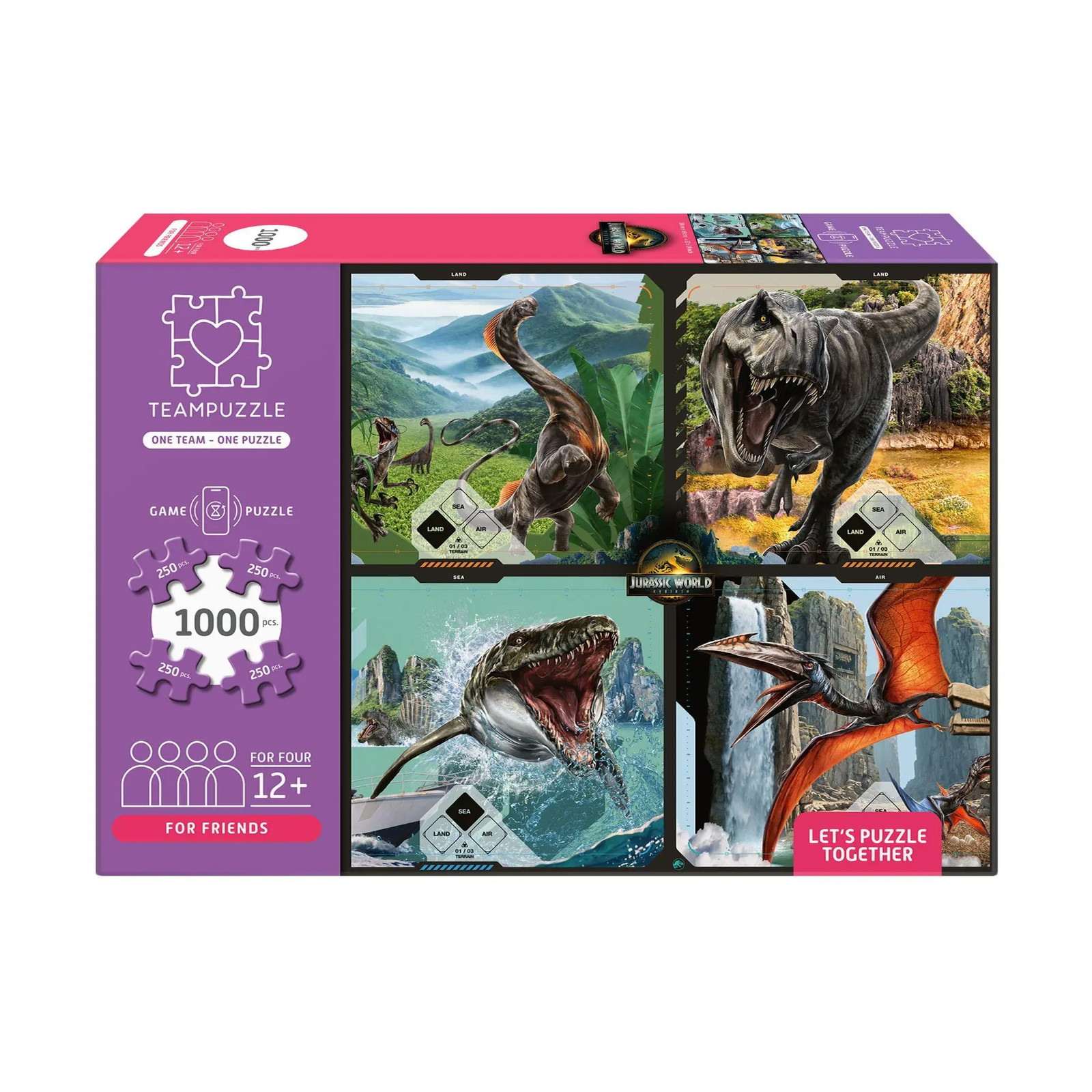 Teampuzzle Mehrfarbig Jurassic World (Puzzle) (1000 Teile) - Bild 3
