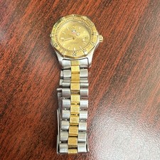 TAG Heuer 2000 Two-Tone Quartz 200m Gold Dial Date 38mm Rotating Bezel