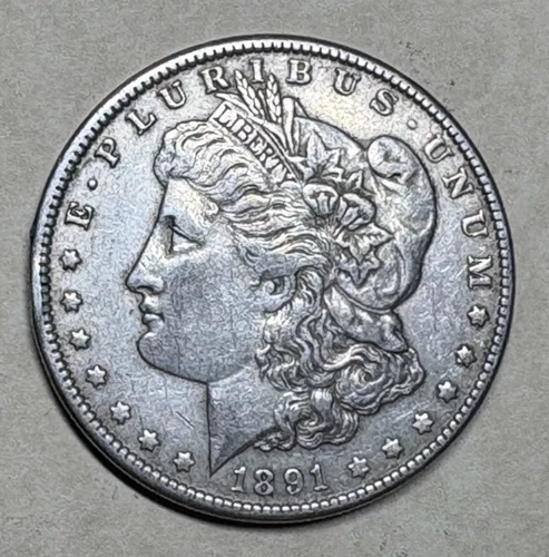 1891 Philadelphia Mint Morgan Silver Dollar - EF/AU - FREE INSURED SHIPPING!