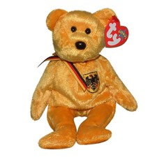 Ty Beanie Baby Prinz von Gold - MWMT Bear German Exclusive 2001