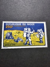 TIMBRE NIGER APOLLO XVII ESPACE COSMOS AVIONS PA N°203 NEUF ** LUXE MNH 1972