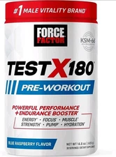 FORCE FACTOR Test X180 Pre-Workout Powder & Energy Supplement, Boost Focus & End