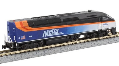 KATO 176-6124-DCC N MP36PH Chicago Metra Black Roof - New!!