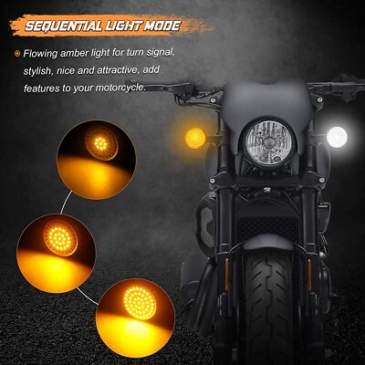 Dreamizer 1157 LED Turn Signal Lights For Harley Davidson Softail (1998-2023) - Amber/White, Pair