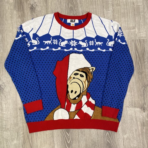 Alf Adult Ugly Christmas Sweater Red 