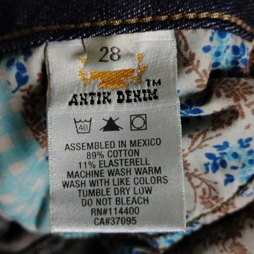 Antik Denim Jeans Womens 28 Blue Bootcut Embroidered Low Rise Stretch Denim NEW - Picture 10 of 16