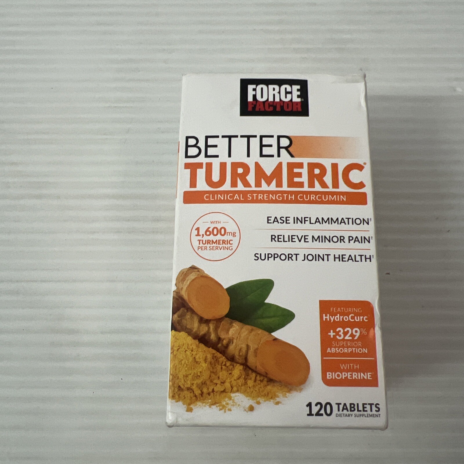 NEW Force Factor Better Turmeric Curcumin Pain Joint Health 120 Tablets 2027