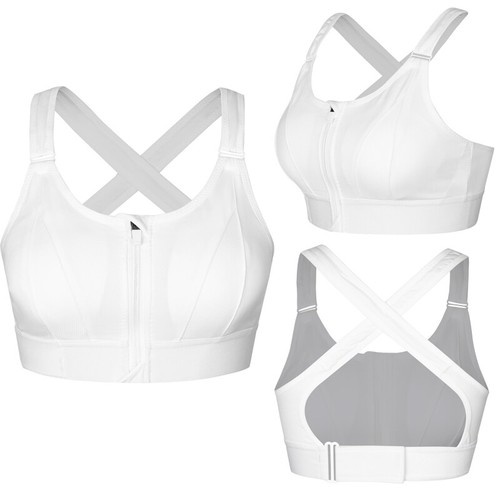 Sport-BHs für Damen stoßfeste Kompression Fitness Bra Frontreißverschluss Mieder - Bild 12 von 14