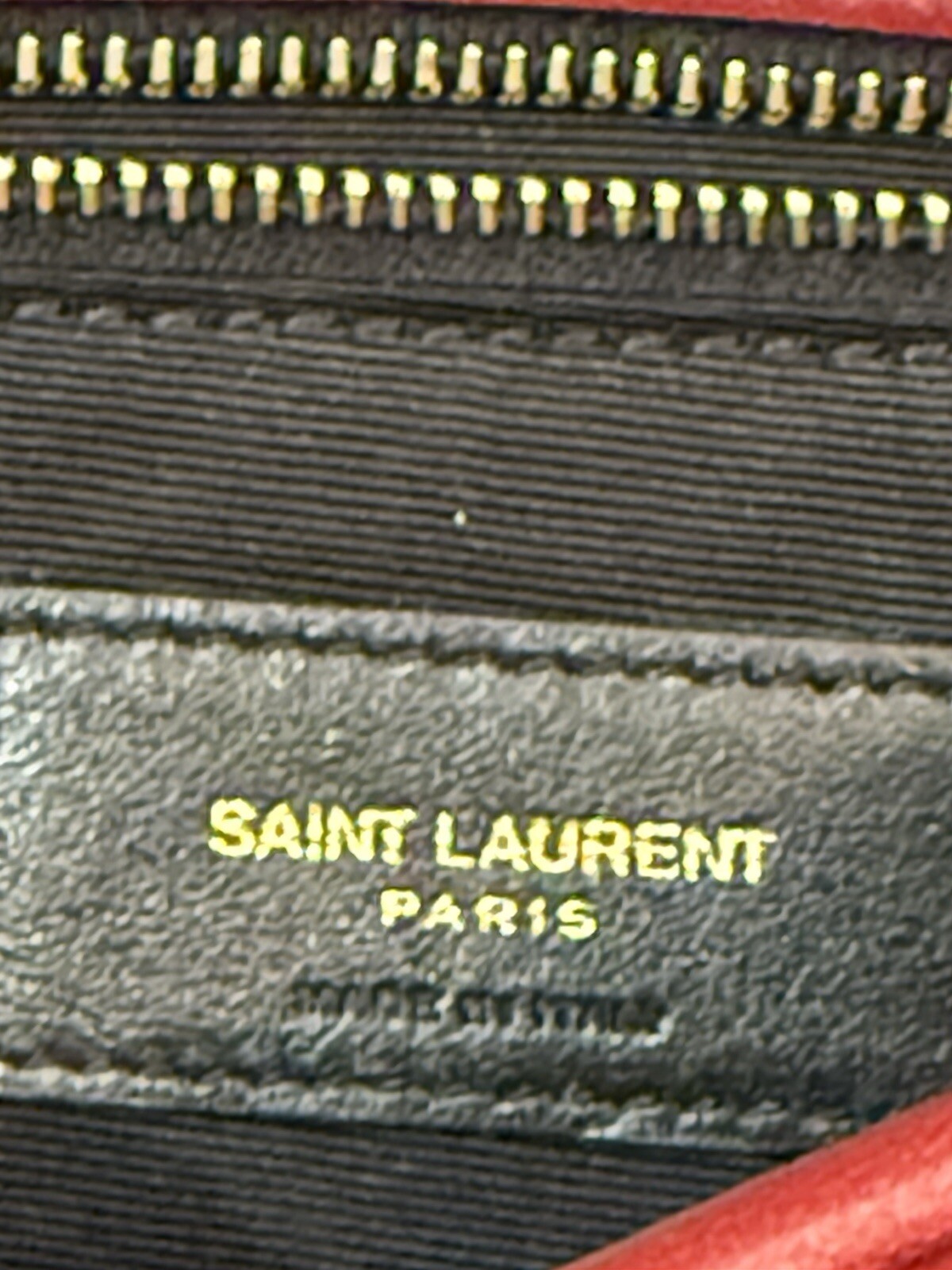 SAINT LAURENT PARIS MONOGRAM PICCOLA BORSA PUFFER IN PELLE ROSSA £ 2415 #B3