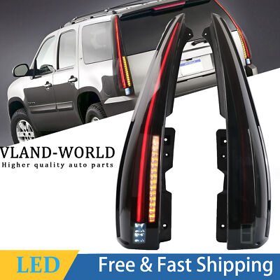 GMC Yukon Denali 2007-2014 Black Smoked LED Tail Lights Tube GMC Yukon Denali 2007-2014 Black Smoked LED Tail Lights Tube