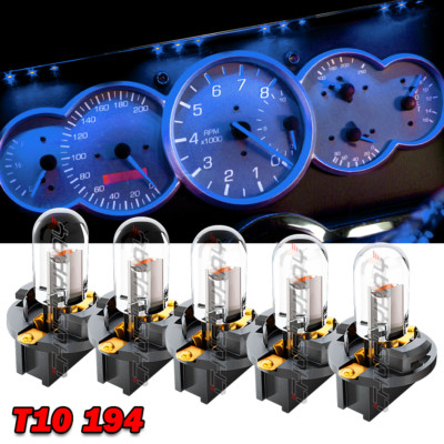 5X BLUE LED Instrument Dash Cluster Light Bulbs T10 194 168 2825 For Toyota