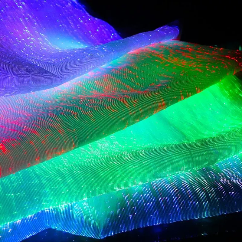 Led Luminous Fiber Optic Dress, Luminous Fiber Optic Fabric