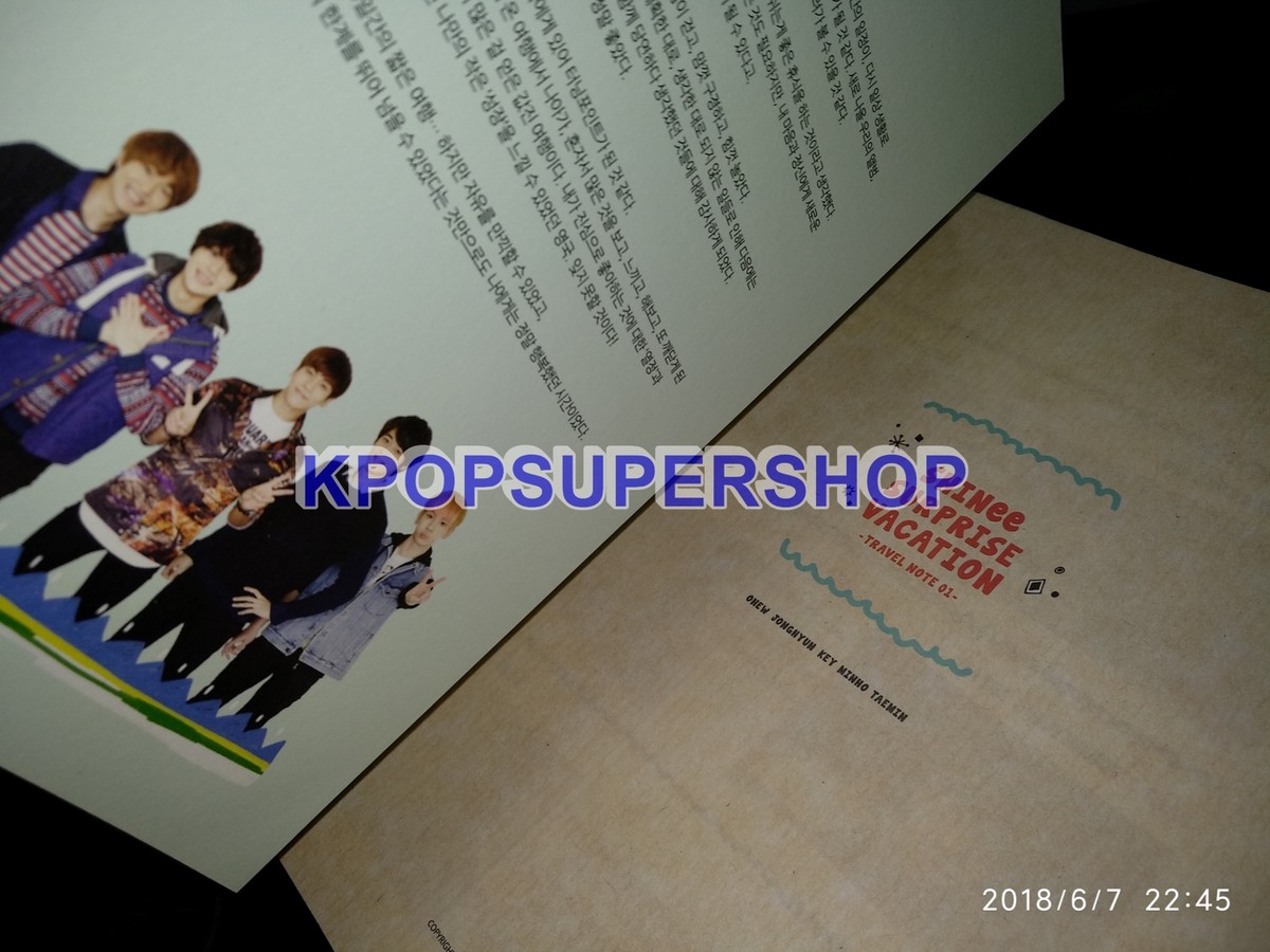 SHINee Surprise Vacation Travel Note 01 Photobook Good Cond