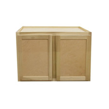 Kitchen Wall Cabinet  Unfinished Poplar  Shaker Style  33x24x12 in.