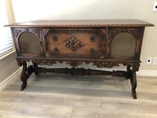 Antique Berkey & Gay Furniture Mahogany Sideboard Buffet 69" W x 21.5" D x 37" H