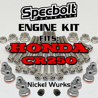 CR250 Engine Bolt Kit for Honda CR 250 Specbolt Nickel Wurks (Titanium Look) Ti