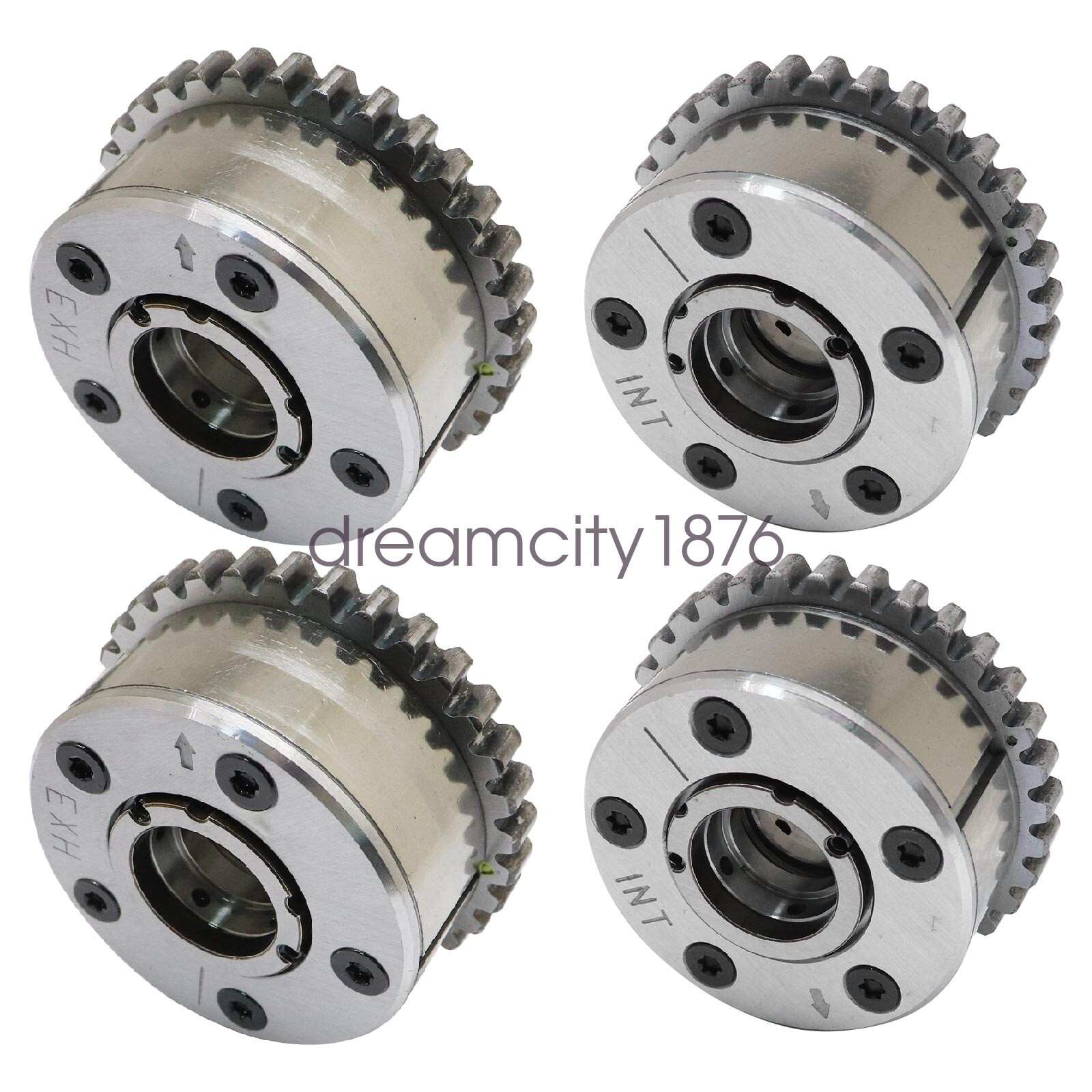 4Pcs NEW Camshaft Phaser Inlet & Outlet For Maserati Quattroporte Ghibli S 3.0L