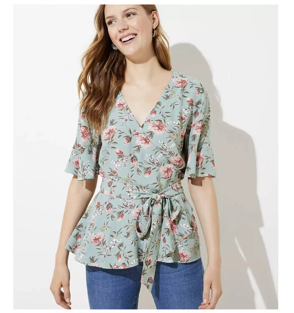 Loft floral hotsell wrap top