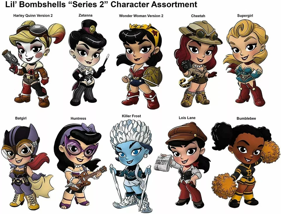 DC Comics Lil Bombshells Series 2 Sealed Tins x12 & CDU - Image 2 of 2