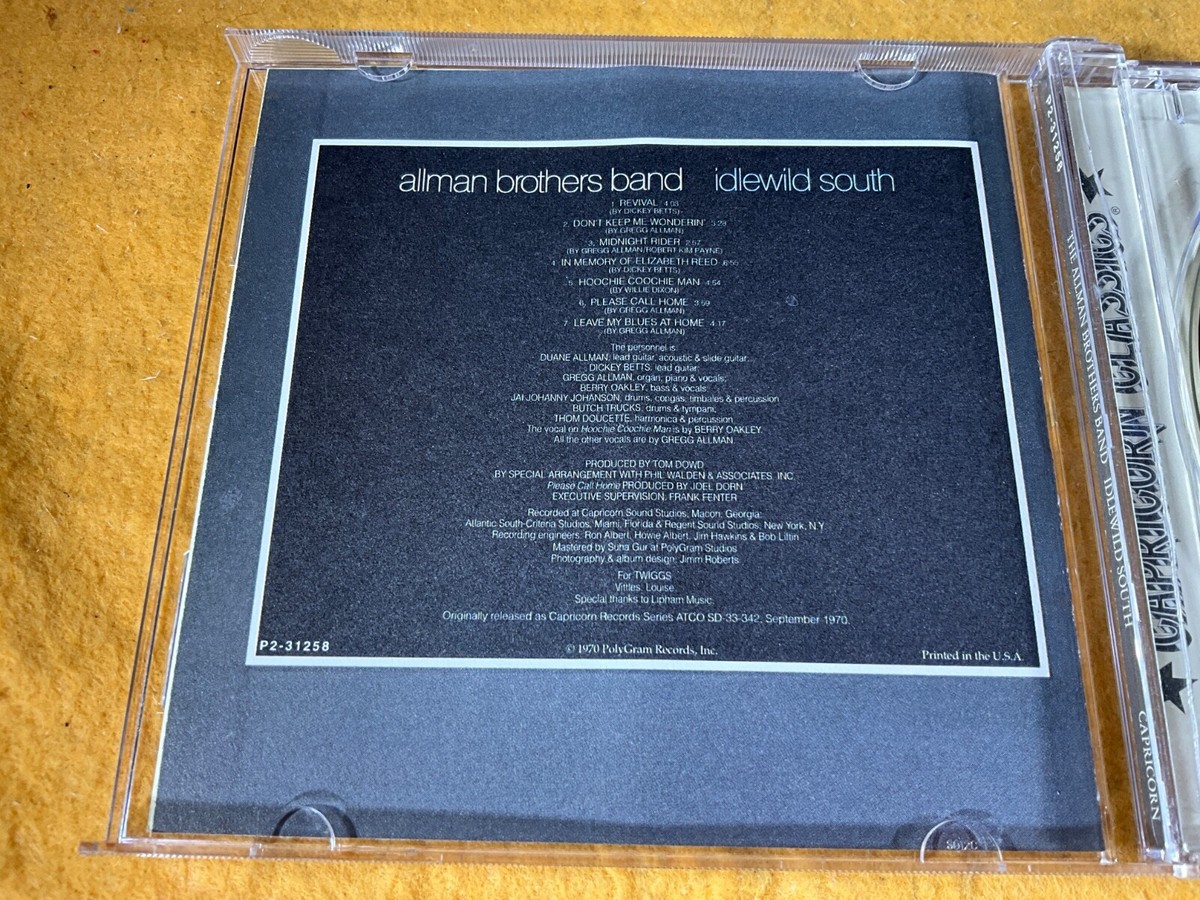 W11-88 THE ALLMAN BROTHERS BAND Idlewild South - 1970 - P2-31258