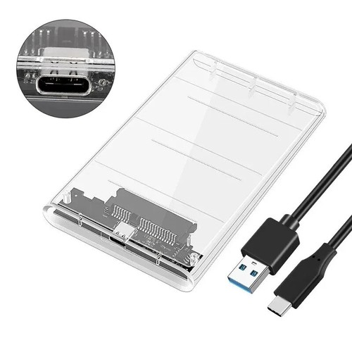 Transparent external hard disk enclosure for SATA HDD and SSD, USB 3.0, 2.5” - Afbeelding 5 van 5