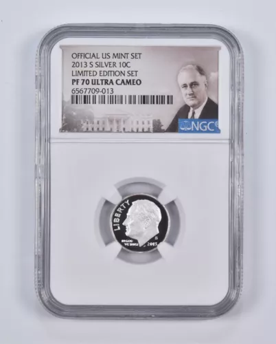 PF70 UCAM 2013-S Silver Roosevelt Dime US Mint Limited Edition NGC Special