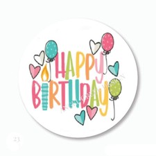 Happy Birthday Party Favors Scrapbook Stickers Envelope Seals Labels Stickers