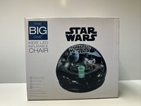 STAR WARS Kids Inflatable Chair w/ LED Light 22x34x36 The Big One NIB Disney