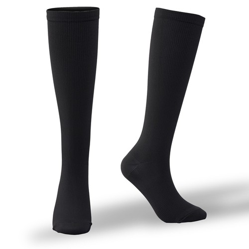 Schwarze Unisex kniehohe medizinische Kompressionsstrümpfe 15-20 mmHg volle Wade S/M/L/XL - Bild 12 von 12